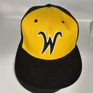Vintage Wichita State Shockers Hat Cap Fitted 7 1/8 Black Yellow UNDERARMOUR